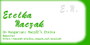 etelka maczak business card